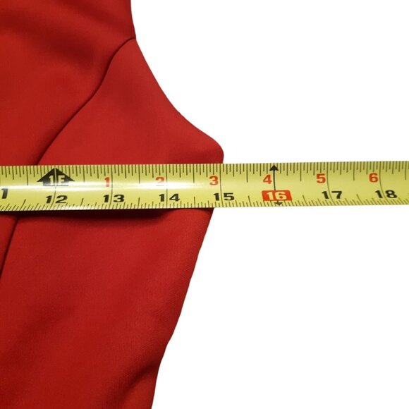 Forever 21 Dress Womens Juniors Small Red Peplum Short Sleeveless Ruffle Stretch - Picture 3 of 14